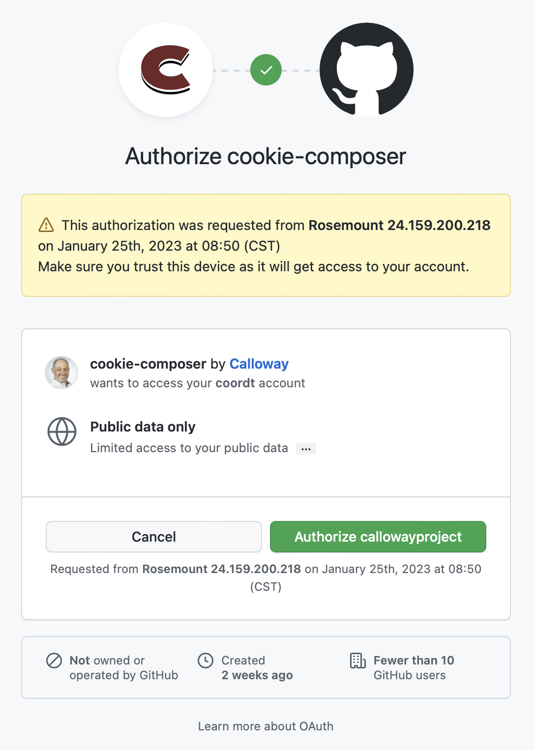 Authorize cookie-composer